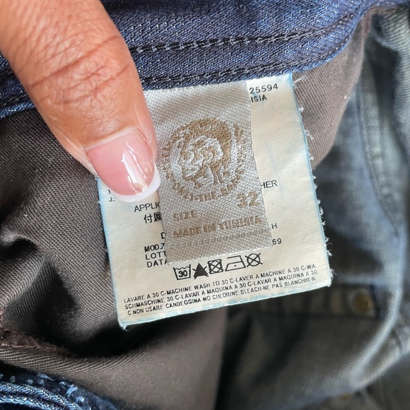 Diesel Zaghor Relaxed Bootcut 008LH Dark Blue Buttonfly Denim Jeans - Picture 9 of 13